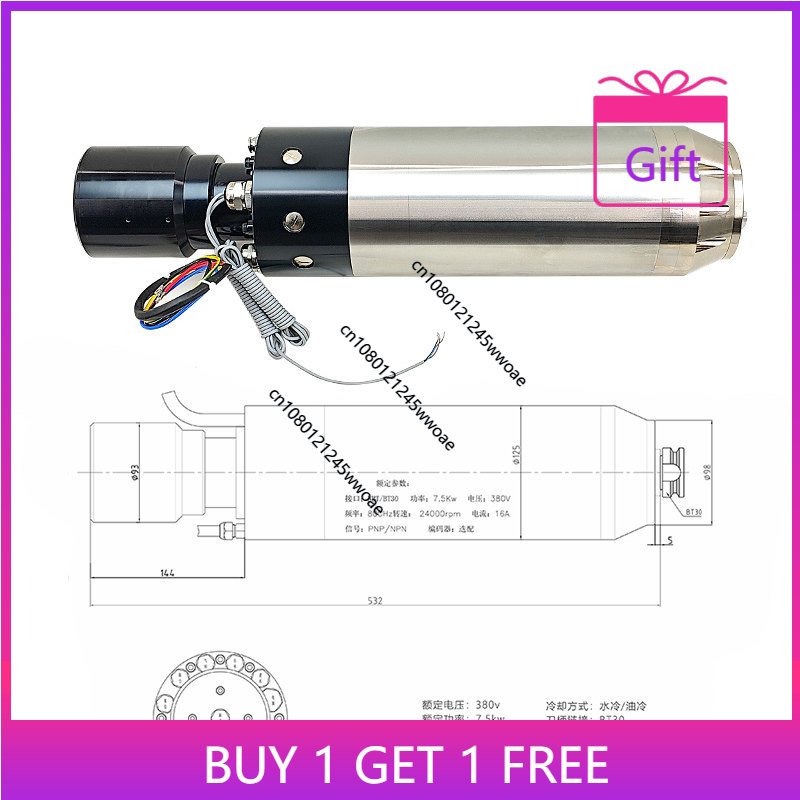 Cnc Spindle Motor - Motor Spindle Listrik 5.5KW 7.5KW dengan