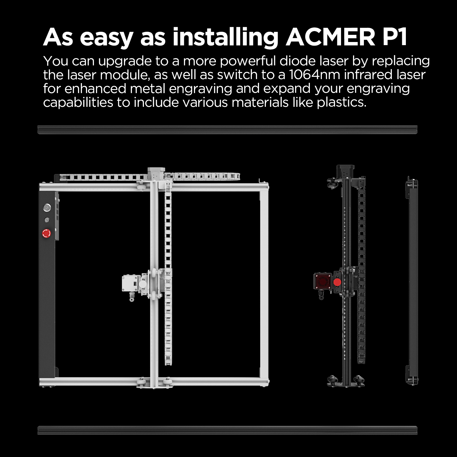 P1 L60 DIY Kit Bingkai Alumini - Industrial Laser Engraver ulasan dan harga