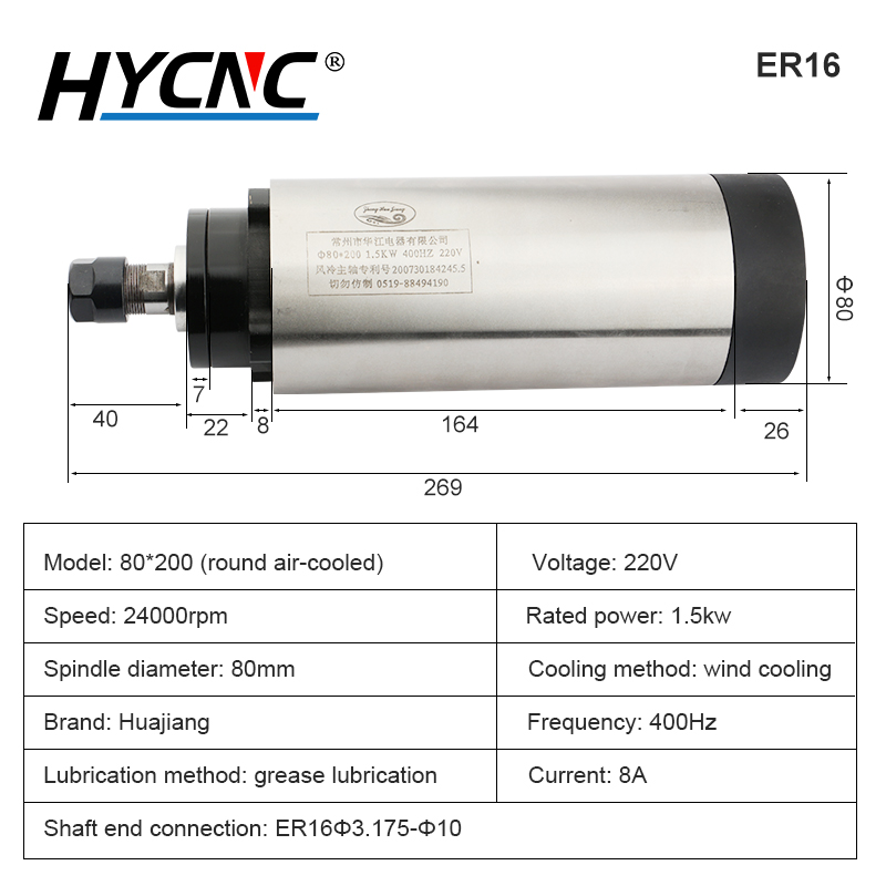 Spindel Pemotong CNC 1,5 KW 22 - Cnc Spindle Motor ulasan dan harga